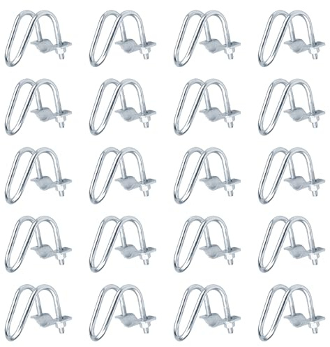 eoere 20 PCS Cross-Connector Vertical Pipe Clamp Fits 3/4 EMT Conduit, Crossover Clamp for Greenhouse, Awning