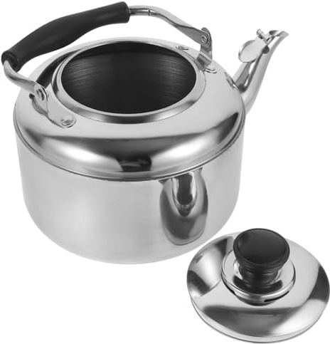DOITOOL Hervidor de agua con bruja de cocina, 2 l, inducción, silbato de té, hervidor de té, silbato, tetera de cocina, hervidor de café, hervidor de agua de metal, hervidor de agua para restaurante