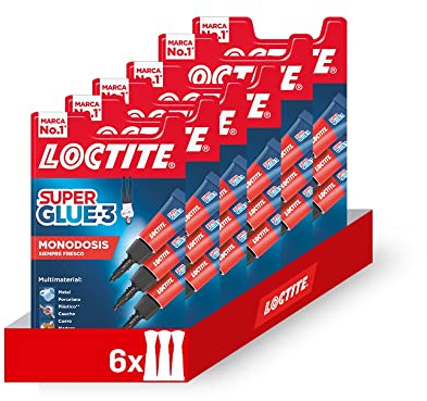 Loctite Super Glue-3 Mini Trio Snabblim 3 x 1 g – Stark Cyanoakrylatlim för Plast, Metall, Keramik & Reparationer i Hemmet – 6-pack