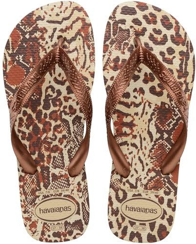 Havaianas – Top Animals, bequeme, leichte und strapazierfähige Flip-Flops, Sohle mit Animal-Print, breite Riemen und flexible Sohle, Damen
