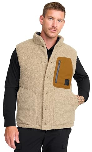 RevolutionRace Rollick Reversible Vest für Herren, 2-in-1-Wendeweste für den täglichen Gebrauch und alle Outdoor-Aktivitäten, Rubber, S