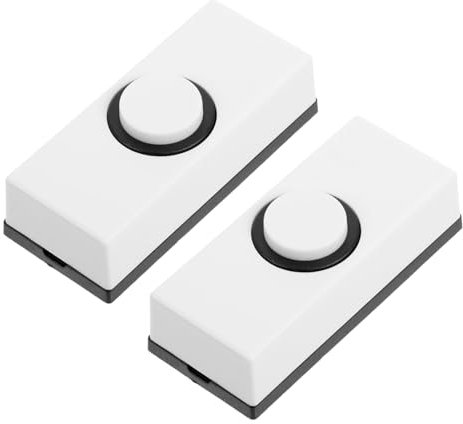 Angoily 2pcs Vintage Doorbell Switch Wall Mounted Garage Door Button Decorative Plastic Push Button for Home Entry