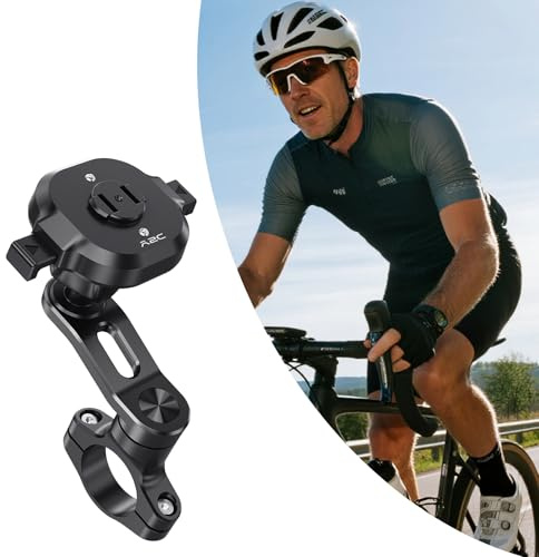 A2C Supporto per cellulare per manubrio della bicicletta – Chiusura rapida 1 secondo – Girevole a 360° e ultra stabile – Supporto universale per smartphone – Ideale per bici da strada, MTB e scooter
