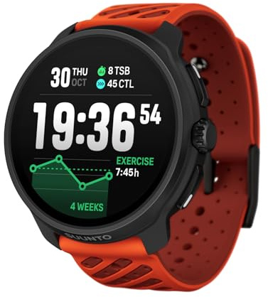 SUUNTO Race 2 GPS Sport Watch, Bright 1.5-inch AMOLED Touchscreen, Sleeker and Lighter Design, 16-Day Battery Life, Offline Maps, Accurate Navigation, 115+ Sport Modes