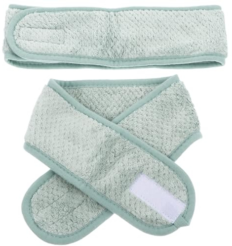 Cabilock 2pièces Bandeau de Maquillage pour Bain Visage Lot de Bandeaux pour Cheveux Lors du Maquillage Douche