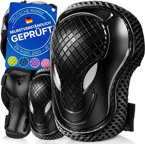 Liebkern Knieschoner Kinder - Ab 2 Jahre - Sicherheitsgeprüft und Komfortabel - Robuste Inliner Schoner - Protektoren Set Kinder - Knie und Ellenbogenschützer Kinder