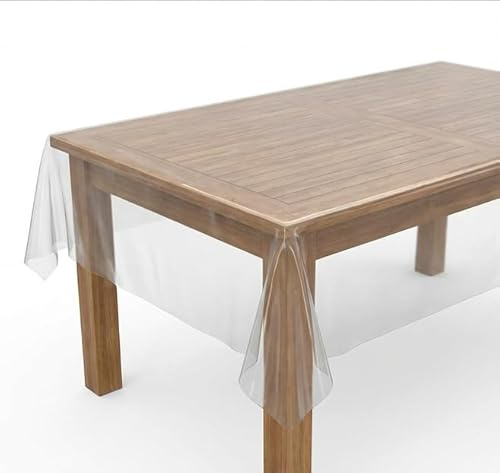 Mr.Hule | Mantel Transparente 300x140 cm PVC Antimanchas e Impermeable – Protector Transparente Mesa Mantel Transparente Antideslizante Resistente y Flexible