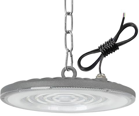 Toobettp UFO LED Foco Industrial 100W, 10000LM Naves Industriales, 6500K Impermeable IP65 para Patio, Garaje, Fábrica, Taller