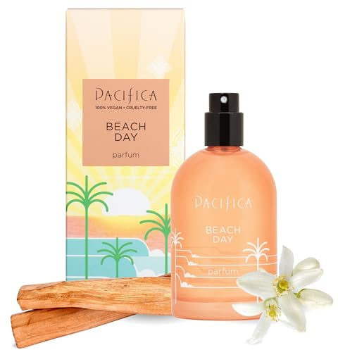 Pacifica Beach Day Spray Perfume, Fragrances, Bliss, Bergamont, Orange Flower, Sandalwood, Amber, Suede Leather, Clean Perfume, Parfum, Eau de Toilette Clean Vegan & Cruelty-Free