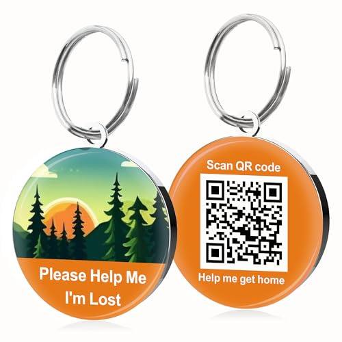 Targhetta identificativa per cani con codice QR, medaglietta identificativa per cani, targhetta identificativa online per animali domestici, scansione del profilo degli animali domestici, ricevi
