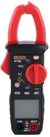 FTVOGUE ST182 Pinza Amperimétrica Digital, Probador de Voltaje Portátil, Medición Precisa de CA CC, para Electricistas e Ingenieros (Como se muestra)