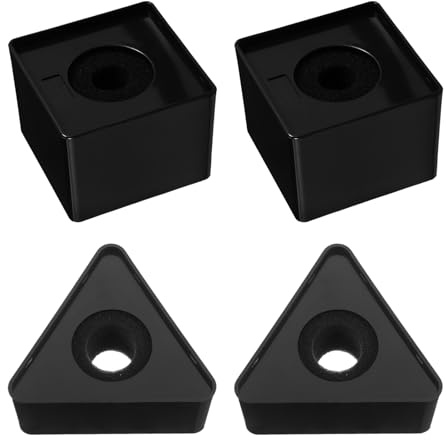 Interview Microphone Logo Flag Station 4pcs Black Abs Triangle Square | Media Event, Conference Halls, Lightweight Portable Quick Installation, Professional Branding