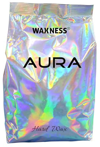 Waxness Aura Hard Wax Beads 2.2 lb (1 kg) – Rosin-Free Synthetic Stripless Wax with Demi-Creamy Texture for All Skin and Hair Types, Professional Use – Made in Italy