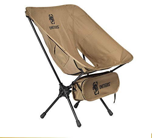 OneTigris PROMENADE Folding Camping Chair, 150kg Capacity Compact Outdoor Chair for Camping Hiking Garden Travel Beach Picnic Lightweight Backpacking