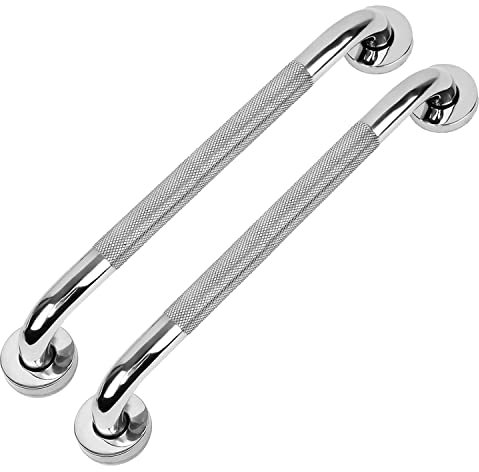 2 Pièces Poignée de Baignoire, 40 cm Antidérapante, Barre d'appui de Salle de Bain, Barre d'Appui en Acier Inox Murale, Poignée de Douche pour Personnes Âgées/Handicapées/Enfants/Enceinte