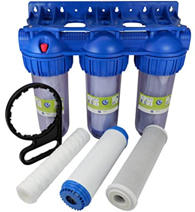 Système de pré-filtre étanche à 3 niveaux 3/4 IG pour alimentation en eau domestique/pompe de jardin, station d'eau domestique