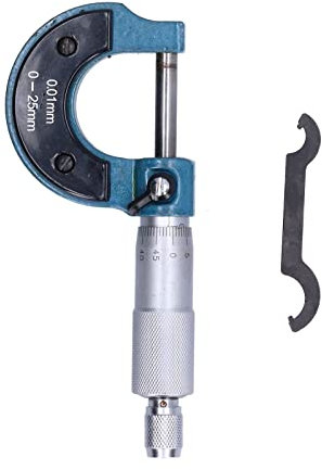 Bügelmessschraube 0-25 mm, Hohe Präzision Micrometer Mikrometerschraube Metrisch Außenmessschraube Länge Messschraube Werkzeug Außen Bremssattel Genauigkeit 0.01mm (0-25mm)