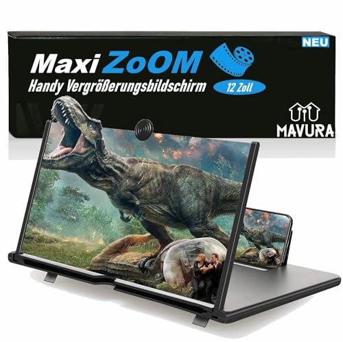 MaxiZoOM Mobiltelefon 3D-skärm förstoringsglas smartphone smartphone-hållare, (förstoringslucka projektor skärmförstoring)