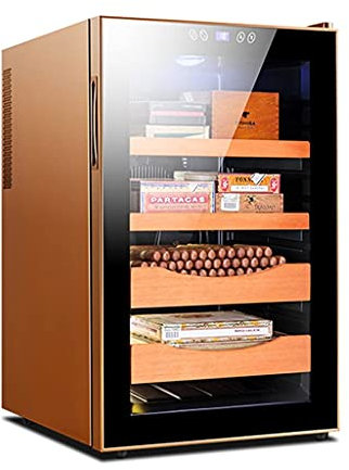 Smoking Set/Humidors Temperature Control Cigar Cabinet Moisturizing Cigar Cabinet Energy-saving And Silent Cedar Wood Shelf Large Capacity Cigar Box/161 ( Color : Brown , Size : 45*52.5*72.5cm )