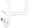 SPARES2GO Double Bowl Sink Waste Kitchen Washing Machine Dishwasher P Trap Kit (40mm / 1.5 / 1½)