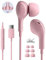 USB C Kopfhörer für iPhone 15 16 Pro Max Plus HiFi Stereo In-Ear Kopfhörer mit Kabel USB C Headset für Samsung Galaxy S24 S23 Ultra S22 S25 A55 A34 A54 5G Pixel 8 7a Xiaomi 14 15 Rosa