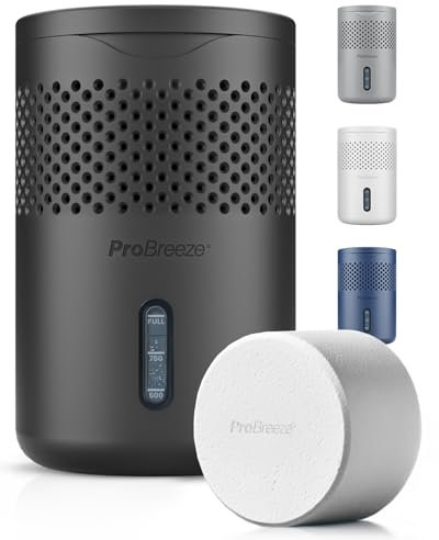 Pro Breeze Osmo Deshumidificateur d Air, Absorbeur d'Humidité – Silencieux & Réutilisable contre l’Humidité – Avec Recharge – Sans Électricité pour Maison Chambre Voiture Salle de Bain