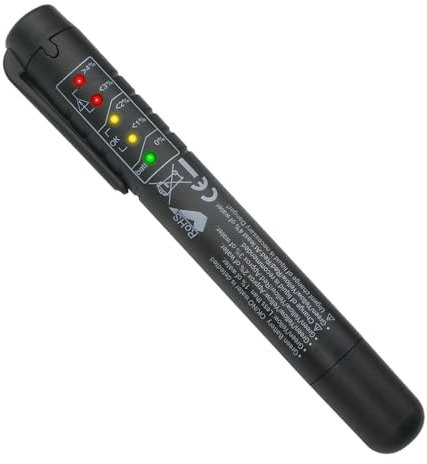 Sangcca Universel Liquide de Frein de Détection d'huile Pen Testeur de Freins Peut Test DOT3 DOT4 DOT5 ENV4 ENV6 Testeur de Liquide de Frein avec Affichage 5 LED pour Véhicule Automobile