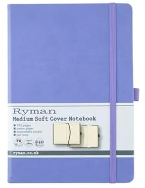 Ryman A5 Soft Cover Lined Notebook (Lilac)
