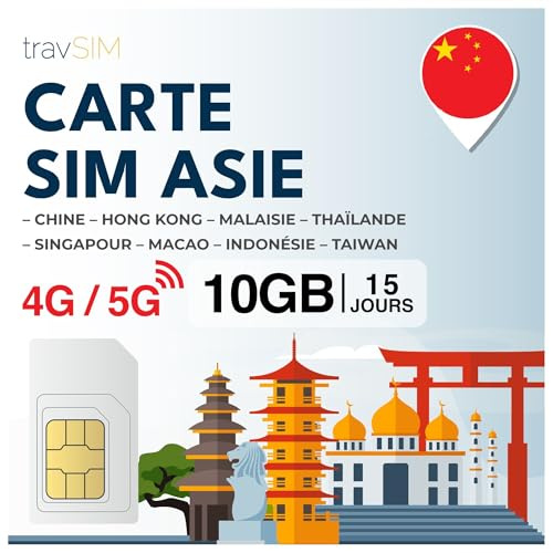 travSIM Asien SIM-kort | 15–10 GB | Kan användas i alla asiatiska länder | Få tillgång till populära navigerings- och meddelandeprogram för att hålla kontakten.