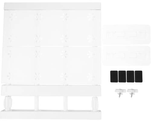 ABOOFAN Estante De Tensión para Armario Ajustable Y Expandible Divisor De Balda Organizador para Ropa Toallas Y Almacenaje En Cocina Baño 15.74X9.44X0.39In
