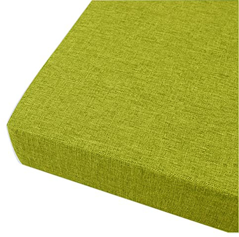 Cojín de asiento de espuma viscoelástica para sillón, antideslizante, cómodo, para uso en interiores y exteriores, sofá, coche, oficina, 50 x 50 x 10 cm, soporte ergonómico verde hierba