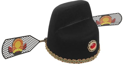 ABOOFAN Chapeau Empereur Chinois Ancien Accessoire Confortable en Tissu Non Tissé, Élégant et Délicat Couleur Aléatoire pour Cosplay et Jeux de Rôle Traditionnels