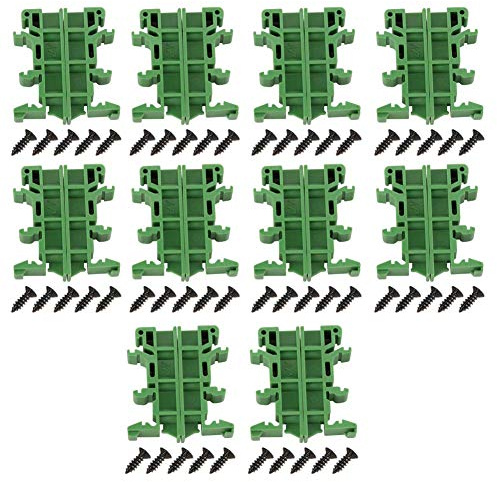Hutschienen Adapter Set，Jectse 10 pcs PCB DIN C45 Schiene Adapter，Montage für DIN C45-Schienenmontage，zum Sichern und Halten von Leiterplatten- oder elektronischen Schaltgeräten