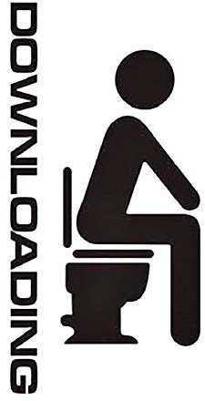 Adesivo WC - Bagno - Toilette - Murale - da muro - Divertente - Toilette - Idea regalo orginale originale - Idea regalo orginale