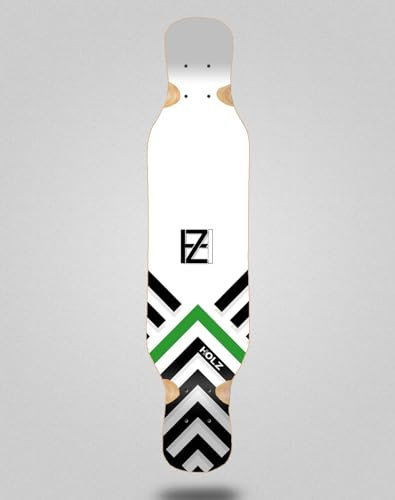 Skate Skateboard Longboard Deck 46x10 Holz Gram BW Akira White