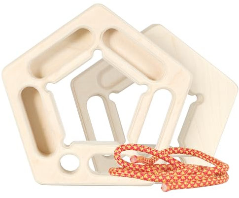 EVERYMATE Trä hängbräda klättring håller Penta fingerförstärkare dubbelsidig hängbräda för klättring halkskydd klättring håller för pull-up, hemträning, bergsklättring träning