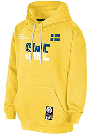 FIFA Offizielle Frauenfußball-Weltmeisterschaft 2023 Hoodie für Erwachsene, Schweden, Gelb, Groß
