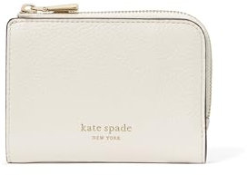 kate spade new york Ava Colorblocked Pebbled Leather Zip Bifold Wallet, Parchment Multi, Carry-On 20-Inch