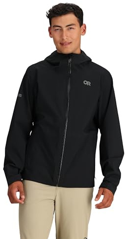 Outdoor Research Men's Stratoburst Stretch Rain Jacket, Black, XL