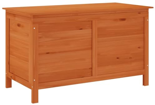 vidaXL Boîte de Rangement de Jardin, Coffre à Jouets, Meuble de Rangement, Organisateur de Terrasse Cour Patio Extérieur, Bois Massif Sapin