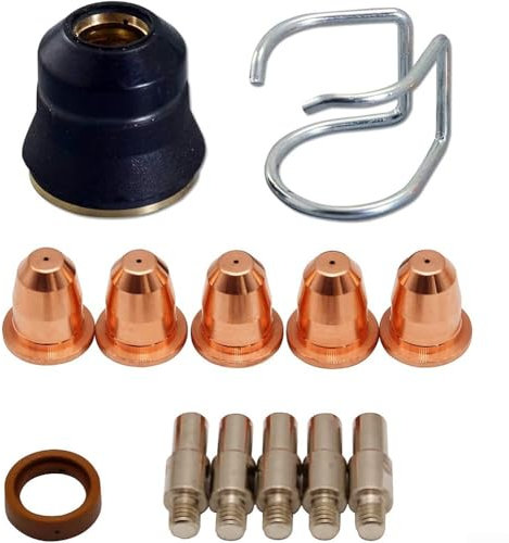 Plasma Cutter Torch Consumable Replacement Kit, S25 S45, PR0110 Electrode, PD011608 Tips, 13pcs