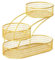 SiaBiced de 3 niveles, frutero, soporte para frutero, de alambre de hierro, multiusos, para encimera, verduras, Oro