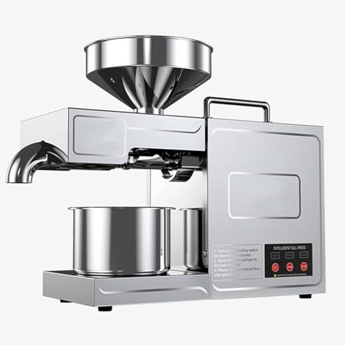 Pressa per Olio Commerciale, Pressa per Olio Automatica in Acciaio Inossidabile 820 W, Pressa a Caldo, Pressa a Freddo, Estrattore Di Olio per Arachidi, Sesamo, Semi Di Girasole