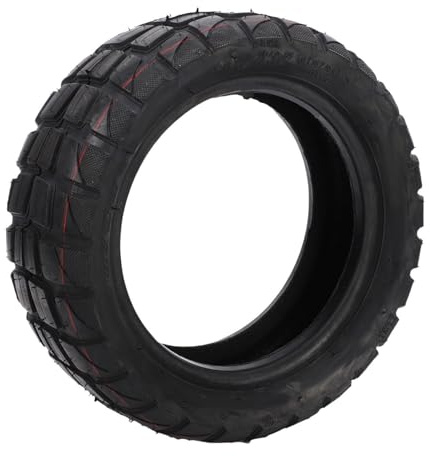 Yctze 10 Inch 90/55-6 Tubeless Tire for Electric Scooter Replacement with 4 Layers Textured Tread All Season Front or Rear Wheel Vacuum Tire (Off Road Tire)