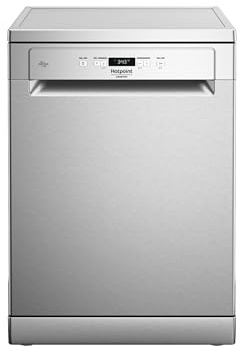 Hotpoint Ariston HA4FFC14BX – Lavastoviglie Libera Installazione 14 Coperti, Classe C, ActiveDry, Terzo Cesto Fisso, Pastiglia, Igienizzante, Avvio Ritardato – 85 x 60 x 59 cm (AxLxP)