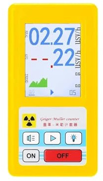 Geigerräknare Kärnstrålningsdetektor Personlig dosimeter Röntgengammadetektor LCD-radioaktiv testare Marmorverktyg(Black)