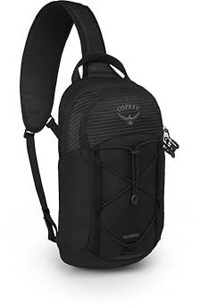Osprey Quasar Shoulder Sling Bag - Everyday Crossbody Backpack with Laptop Sleeve, Bottle Pocket, & Phone Pocket, Black