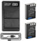 2 X EN-EL9 EN-EL9A Batteria di Ricambio e LCD Doppio caricatore Compatibile con Nikon D40 D40x D60 D3000 D5000 Cameras
