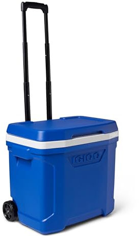 IGLOO Passive Kühlbox Profile II 28 Roller, Blaue Thermobox mit Teleskopgriff und Rollen, 26 Liter