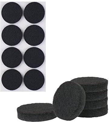 VABNEER 24 x Felt Pads, 40 mm Black Self-Adhesive Floor Protectors Felt Pad, 5 mm Thick, Furniture Pads for Furniture Feet (Round, 40 mm)